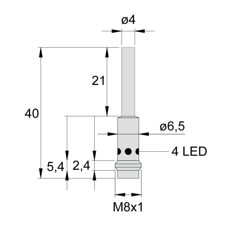 SISF1-D041.5N-OPU3 габариты